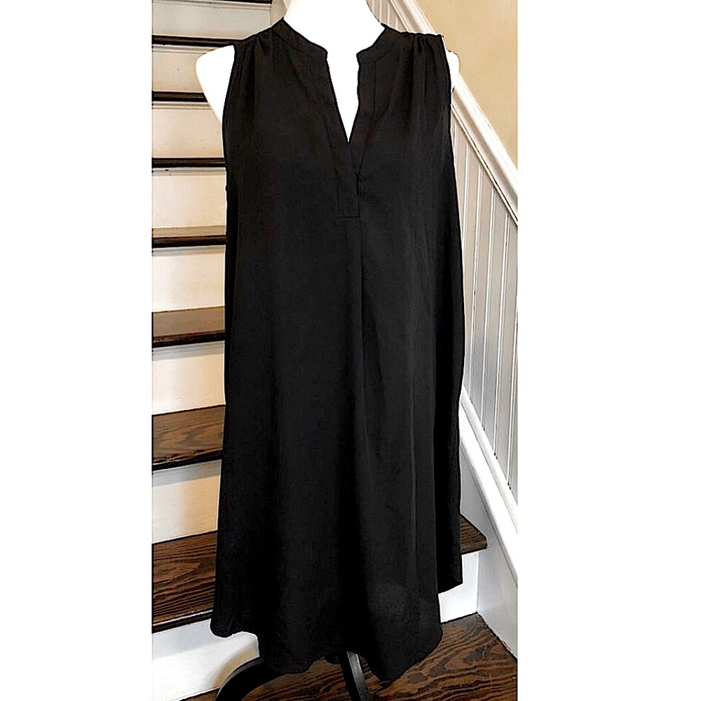 PHILOSOPHY Black Sleeveless V-Neck Shirt Dress Sz Medium - Picture 13 of 13